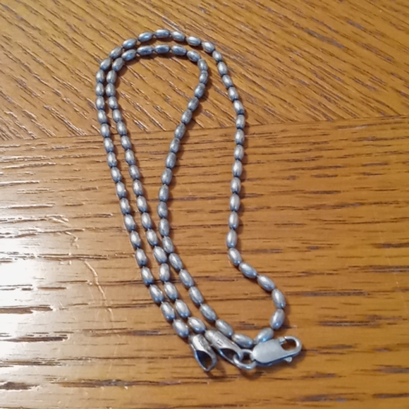 Sterling silver 924 Italy Chain Necklace 16.5" - Picture 3 of 4